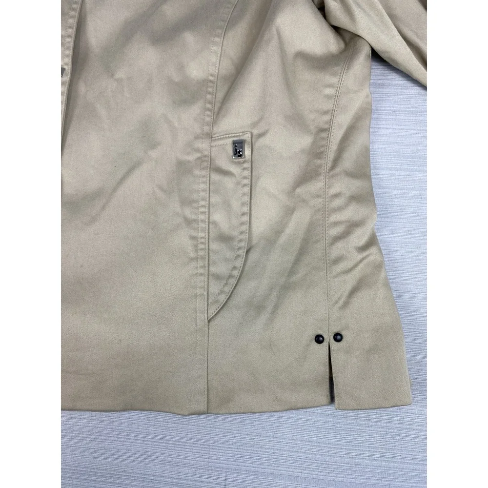 Jamie Sadock Golf Tennis‎ Top Jacket Khaki Button Front Womens Size XL
